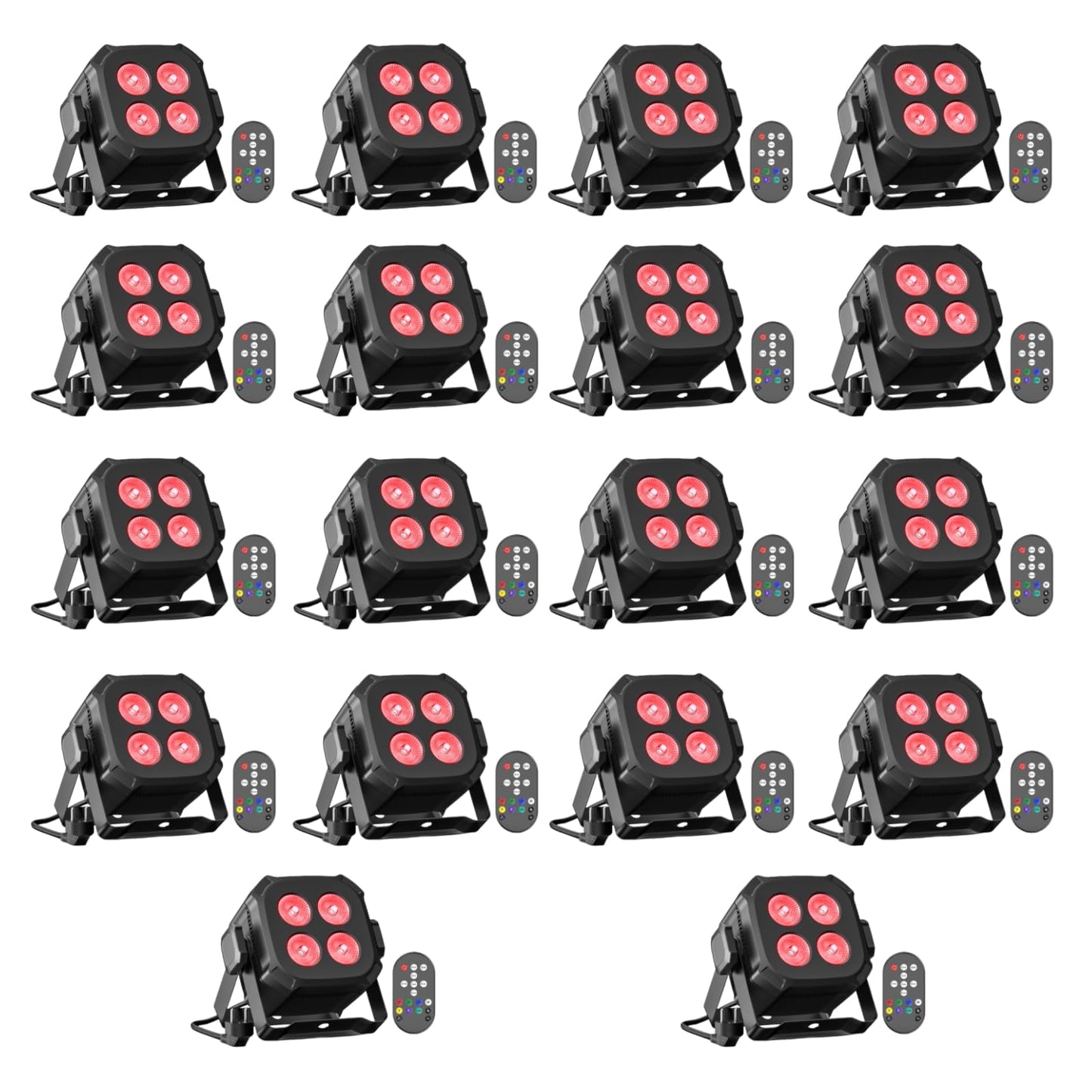 Proiector LED RGBW 4 buc DMX 40W cu telecomanda si moduri multiple