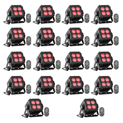 Proiector LED RGBW 4 buc DMX 40W cu telecomanda si moduri multiple