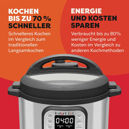 Oala electrica sub presiune programabila Instant Pot IP-DUO60 7-in-1, 5.7 L, 1000 W, 220 V