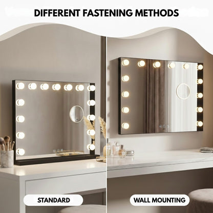 Oglinda cosmetica Bayt Hollywood 58x46 cm LED 10x magnifiere
