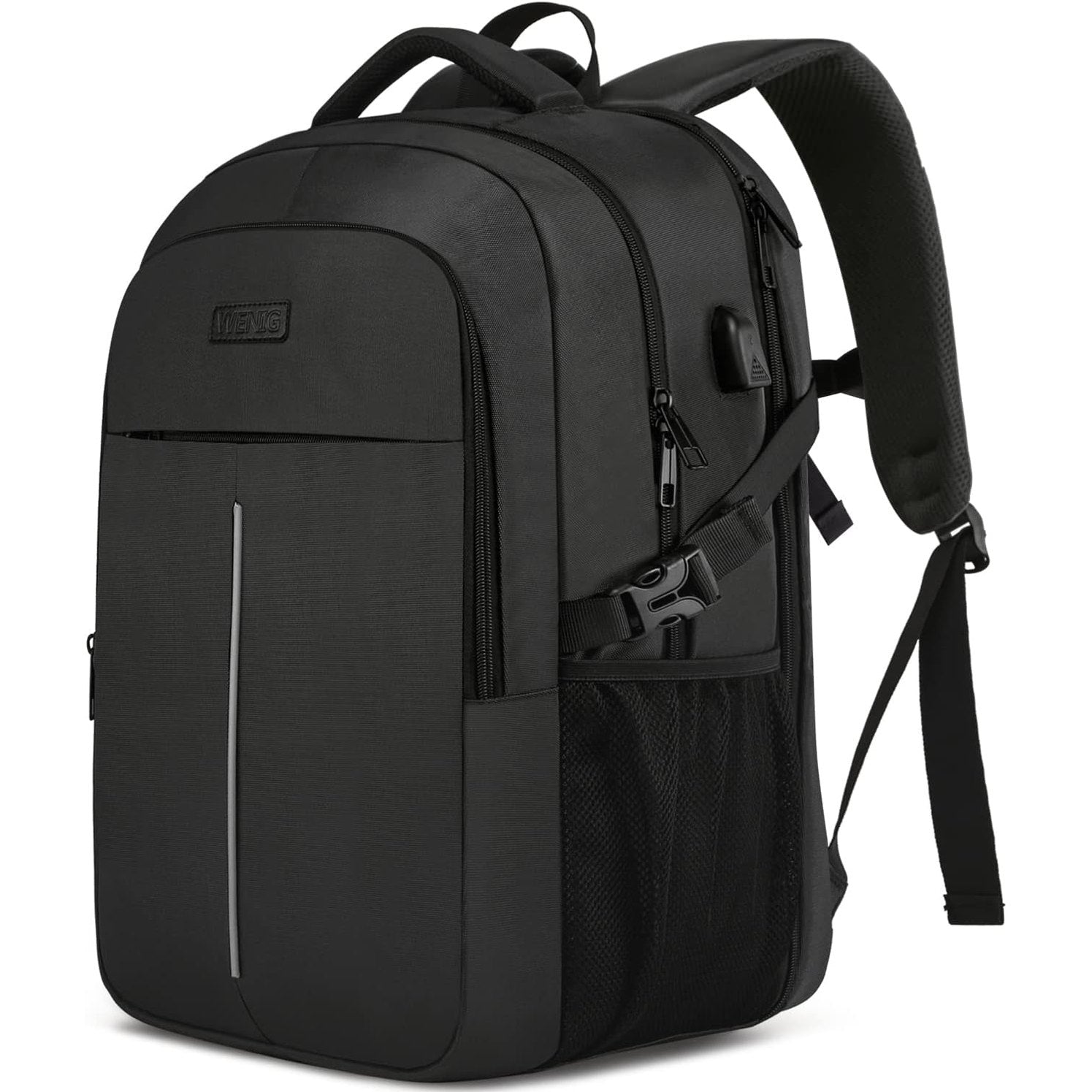 18.4 Laptop Backpack,Extra Large Travel Backpack for Men 55L,Water Resistant Laptop Backpack Work bag with USB Charging Port Business TSA Approved Computer Rucksack for Men Women College School,Black
