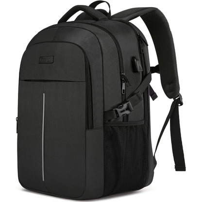 18.4 Laptop Backpack,Extra Large Travel Backpack for Men 55L,Water Resistant Laptop Backpack Work bag with USB Charging Port Business TSA Approved Computer Rucksack for Men Women College School,Black