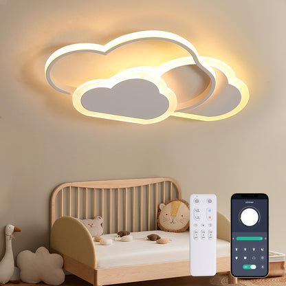 YUEEU PE soveværelse lampe børneværelse lampe loft LED loftslampe børneværelse 40 cm sky loftslampe børnelampe, dæmpbar sky lampe med fjernbetjening, loftslamper til børn, babyværelse