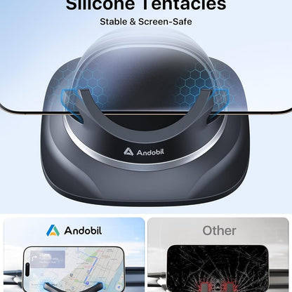 andobil Car Phone Holder for cars [2025 Simple & Firm hold] Dashboard Phone Holder Mobile Phone Holder for Cars Dash Phone Mount Car Cradle for iPhone 16/15/14/13/12 Pro Max Samsung S24 Ultra S23 S22