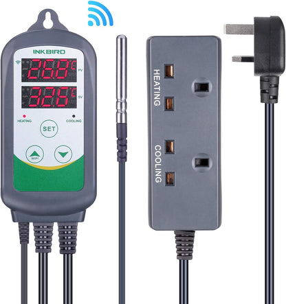 Inkbird Digital Wireless Thermostat, ITC-308-WiFi Temperature Controller Heating Cooling Remote Control