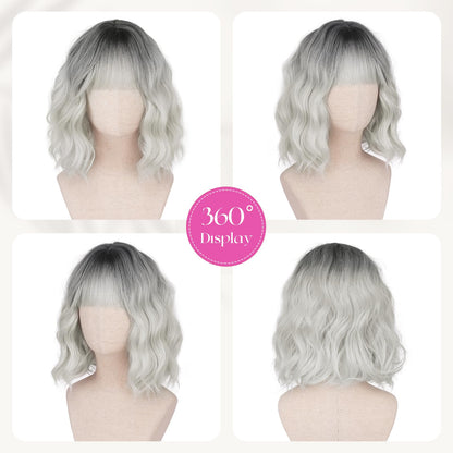 Peruca Sofeiyan Bob Wavy cu Breton 30 cm Fibra Kanekalon