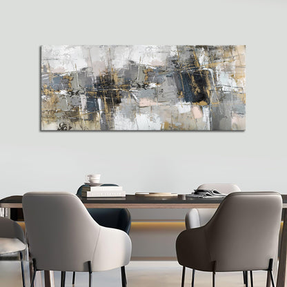 Tablou FajerminArt Abstract Gri 120x50 cm Canvas pe Cadru Lemn
