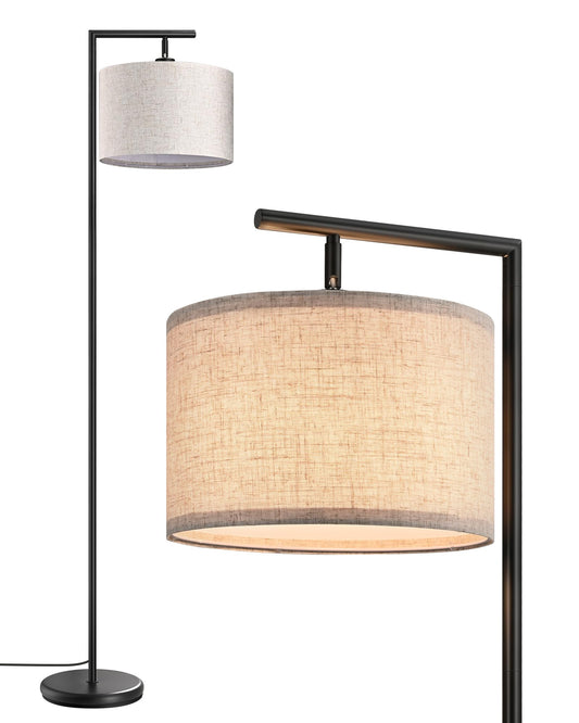 Lampa de podea tip arc EDISHINE, 160 cm bej si soclu E27