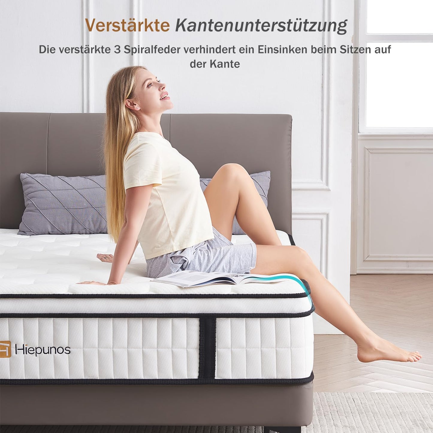 Saltea Hiepunos Pocket Spring 140x200 cm H3 Memory Foam 26 cm