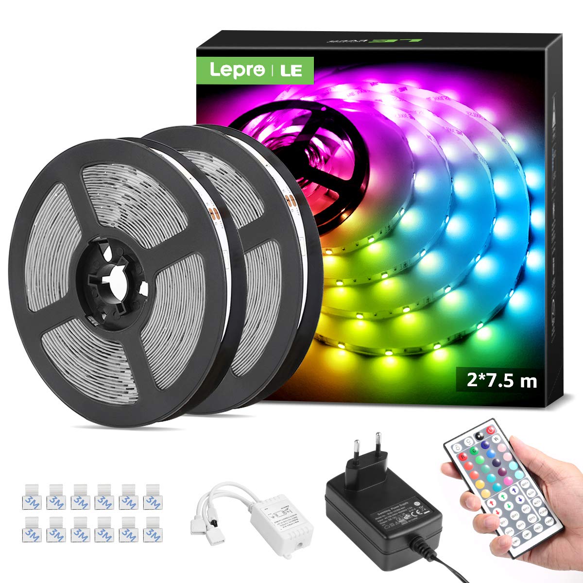 Lepro AI LED Streifen SE1, 20M Smart LED Strip RGB mit App-Sprachbefehle, Musik Sync, Personalisierter KI-Lichtdesigner, kompatibel mit Alexa&Google Assistant, für Party/Zuhause, Keine Fernbedienung