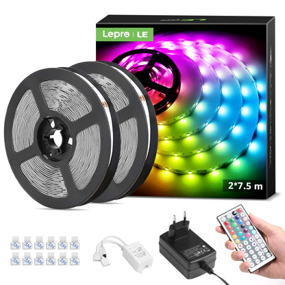 Lepro AI LED Streifen SE1, 20M Smart LED Strip RGB mit App-Sprachbefehle, Musik Sync, Personalisierter KI-Lichtdesigner, kompatibel mit Alexa&Google Assistant, für Party/Zuhause, Keine Fernbedienung