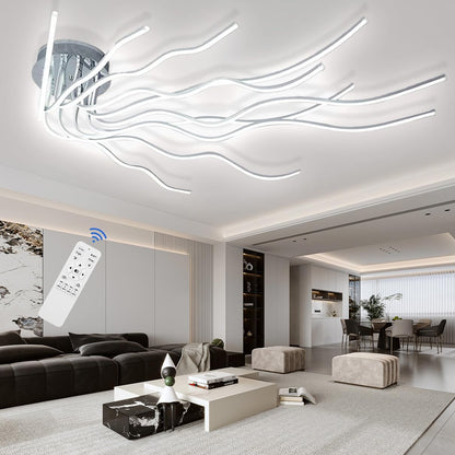 Lampa tavan LED Dimmable White + Black 68W 6800 lm telecomanda