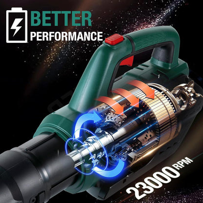 POSENPRO Battery Leaf Blower 20 V, Leaf Blower Battery 155 km/h 480 m³/h, Max 23000 RPM, Battery Blower Leaf Blower 2-Speed, Leaf Blower with 4000 mAh Battery and Charger, for Garden, Lawn Care, Snow