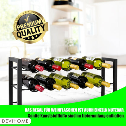 Raft sticle DEVIHOME Drinks Crate Rack Wine Rack 3 cutii 10 sticle