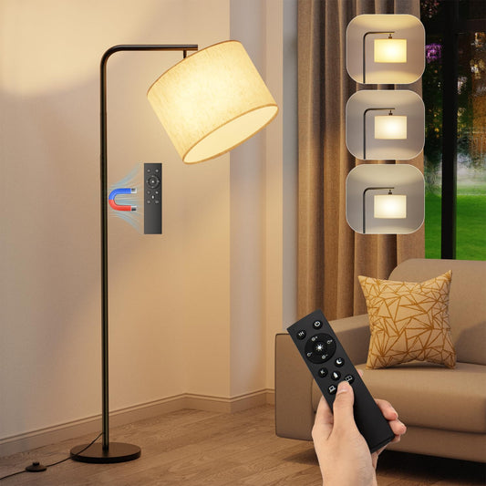 Lampa LED de podea cu telecomanda, 11 temperaturi de culoare si dimare fina