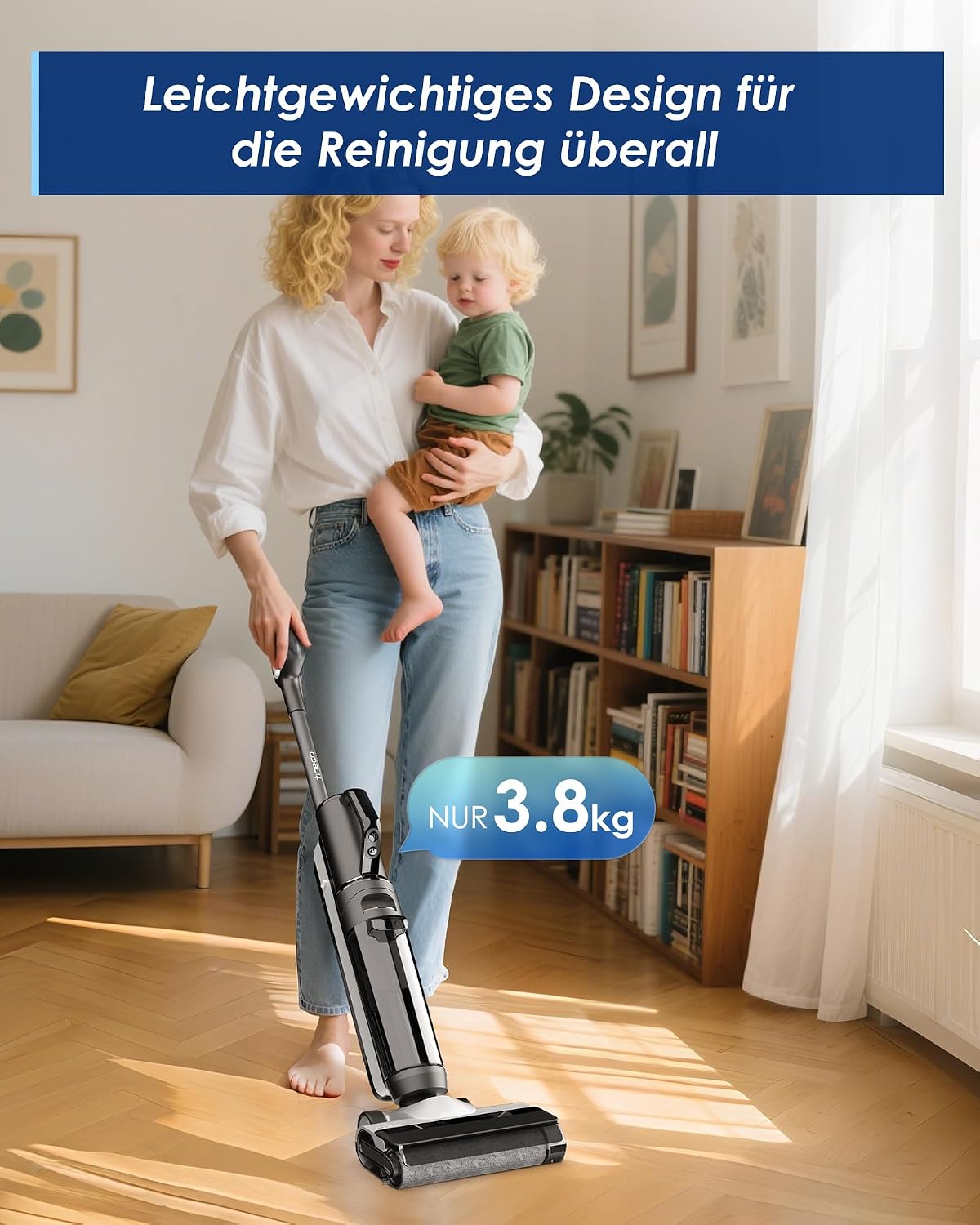 Aspirator vertical Tineco Floor One S5 Combo Power Kit 5 in 1 pentru aspirare uscata si umeda, cu iLoop, Wi-Fi si aplicatie