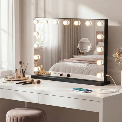 Oglinda cosmetica Bayt Hollywood 58x46 cm LED 10x magnifiere