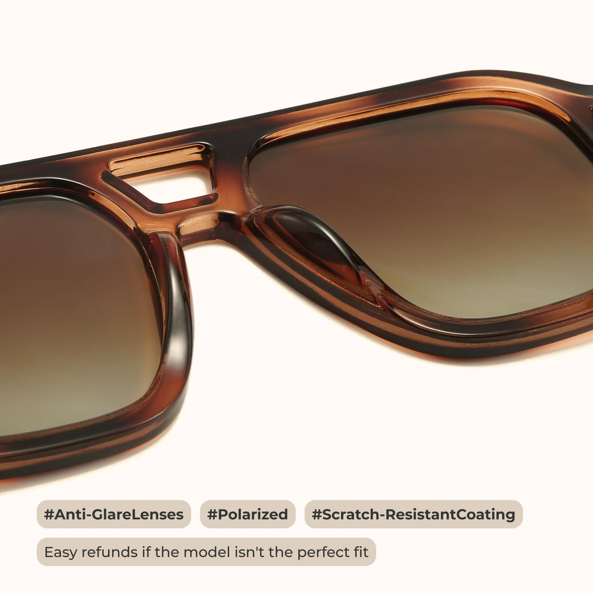 Ochelari de soare livho DK001 Polarizati Aviator Square Unisex