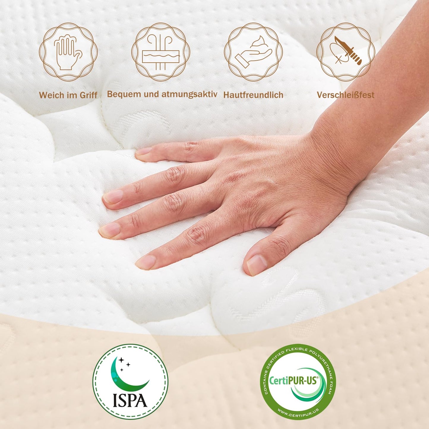 Saltea Hiepunos Pocket Spring 140x200 cm H3 Memory Foam 26 cm