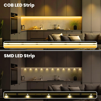 Banda LED COB 5 m 24V Wi-Fi App 3000K Alb Cald Dimmabila
