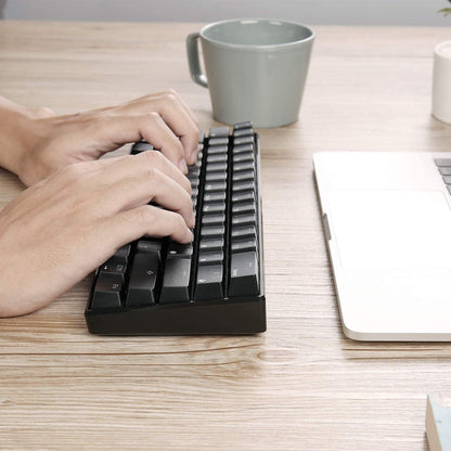 RK Royal Kludge RK61-US 2.4 GHz Wireless/Bluetooth/Wired 60% Mechanical Keyboard, 61 Keys Compact Keyboard, Hot Swappable Red Switch Gaming Keyboard with Software for Windows/Mac/Android