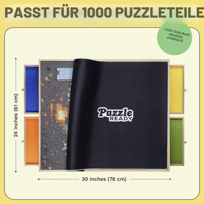 Puzzle Board Puzzle Ready 1000 piese lemn cu sertare colorate