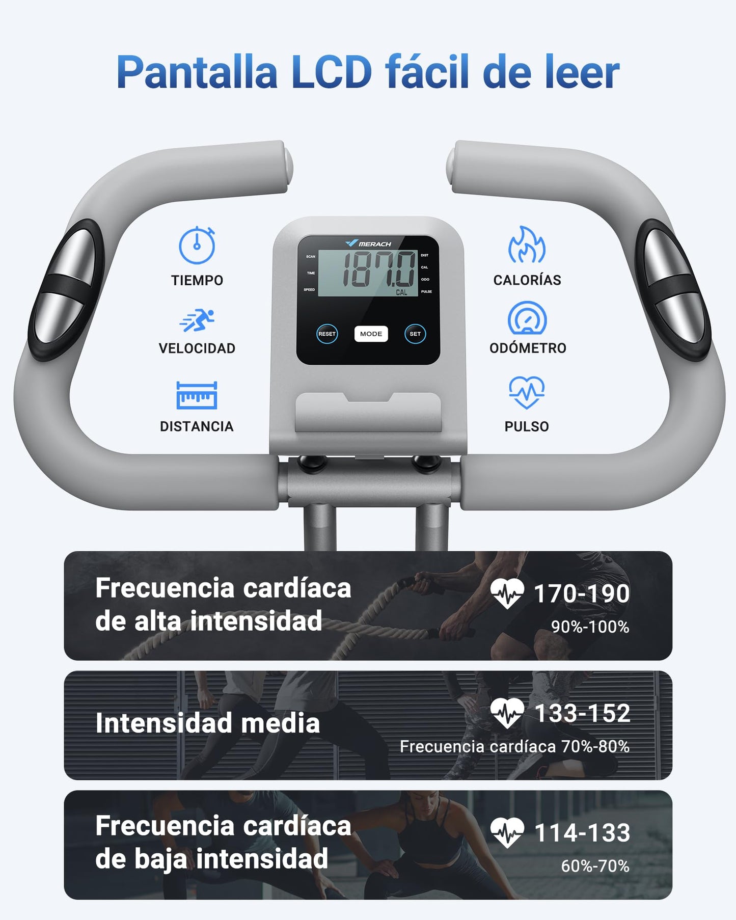 Bicicleta fitness MERACH MR-S15H1 pliabila 4 in 1 rezistenta magnetica