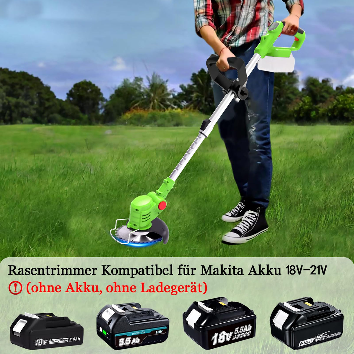 Trimmer iarba TOOLTESOO HY-2 fara fir, 7600 RPM, 15 cm