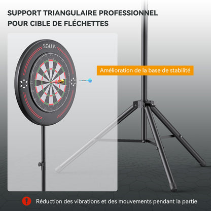 Suport dartboard SOLLA ajustabil metalic 173 cm, tripod portabil