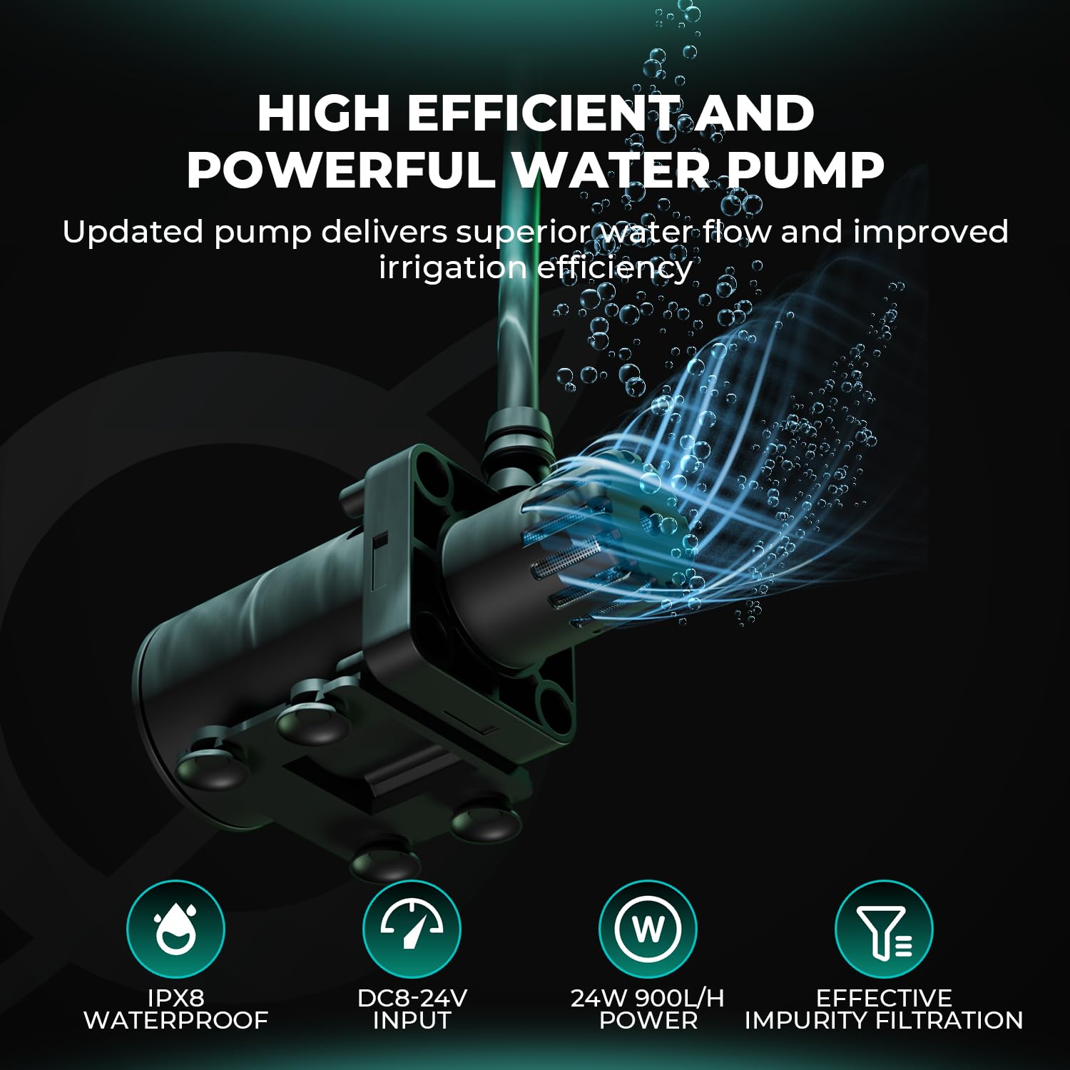 MARS HYDRO Automatic Watering Watering System Indoor with Foldable 50 L Bucket, Improved 24 W Water Pump, 8 Drip Nozzles, Garden Watering System for Indoors, Lawn, Greenhouse, Yard