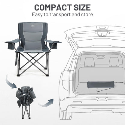 Set 2 Scaune camping TIMBER RIDGE 2 buc 200 kg sezut lat 63 cm