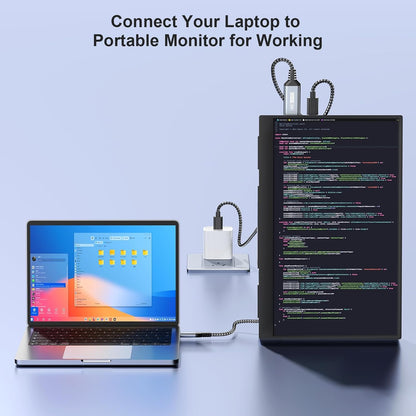LDLrui USB C zu Mini HDMI Kabel 1.5M, 4K@60Hz Type C zu Mini HDMI 2.0 HDR Kabel für Laptop,MacBook,iPad Pro,iPhone 15 Serie,ROG Ally,Steam Deck, Galaxy S Serie zu Portable Monitor