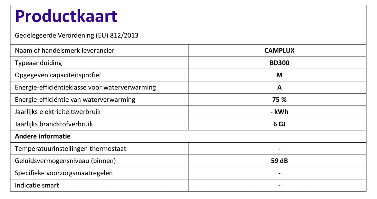 Boiler gaz CAMPLUX BD300 11L 22kW cu aprindere automata