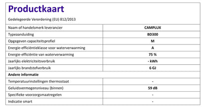 Boiler gaz CAMPLUX BD300 11L 22kW cu aprindere automata