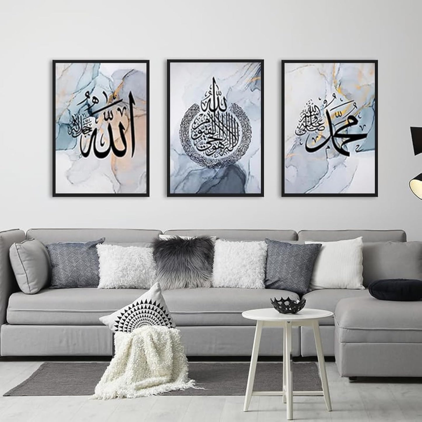 Tablou QPLGTU Marble Canvas Painting 60x90 cm, set 3 piese