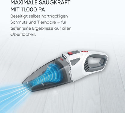 Aspirator de mana fara fir SEVERIN HV 7146 4 in 1 pentru lichide si par de animale, alb/gri/rosu