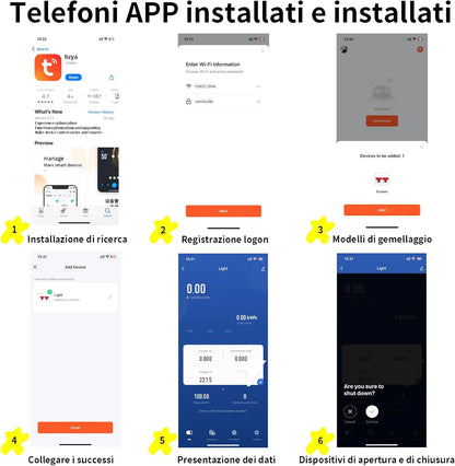 JOYELEC Smart WiFi Electric Meter Consumption Meter 63A 220V Real-time Monitoring, Time Switch Function, Overvoltage and Low Voltage Protection
