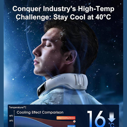 RANVOO 2024 AICE LITE AI Collar Air Conditioner: No.1 in Size, Coolness & Portability. 24H Cooling, Rechargeable, 6000mAh. Personal Cooling Device That Blows Cold Air. Ice White Gift