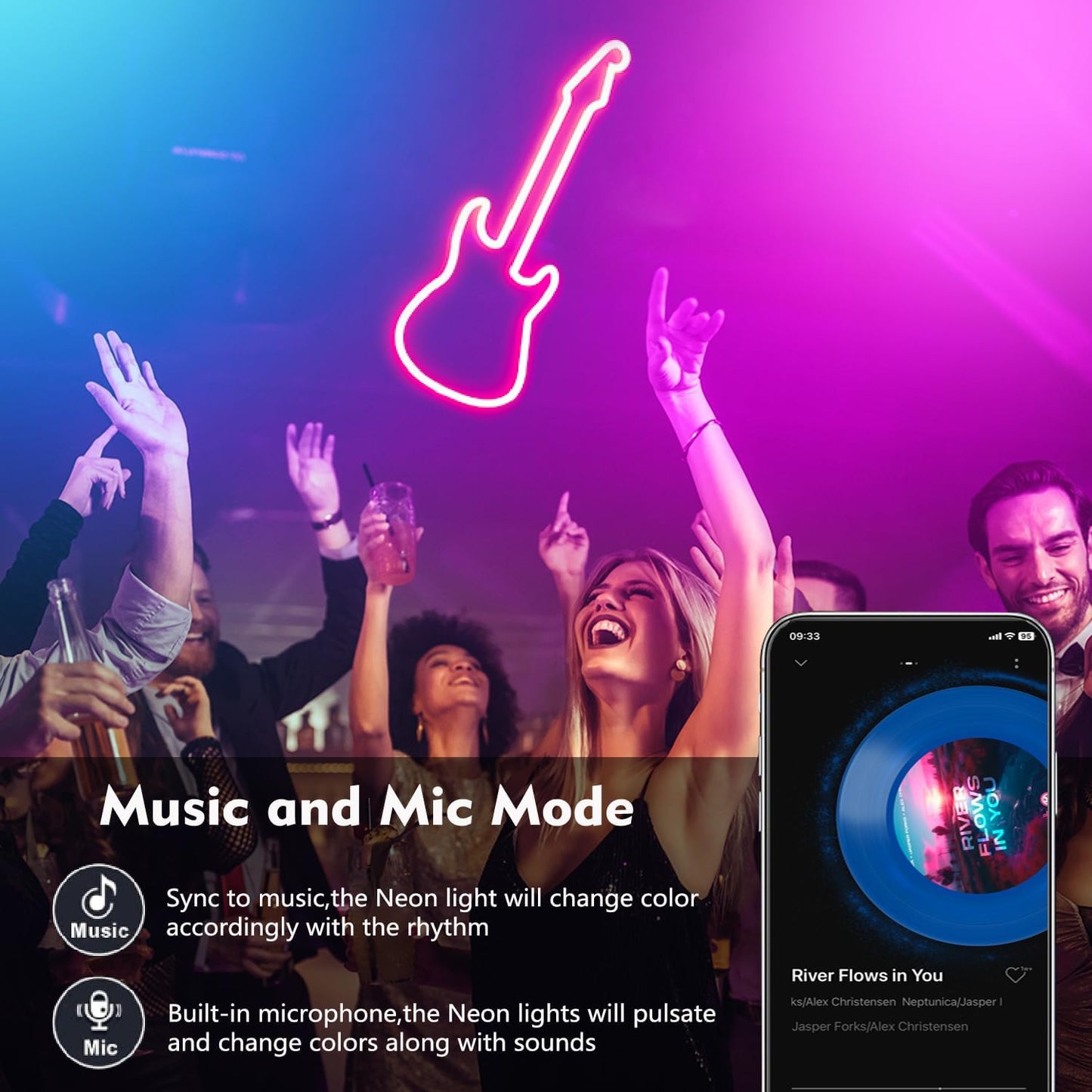 httpsmp 12M RGB Neon LED Strip Lights, Musik Sync, 24V Flexible Streifen mit App/Fernbedienung anwendbar auf Schlafzimmer, Raum & Außendekoration