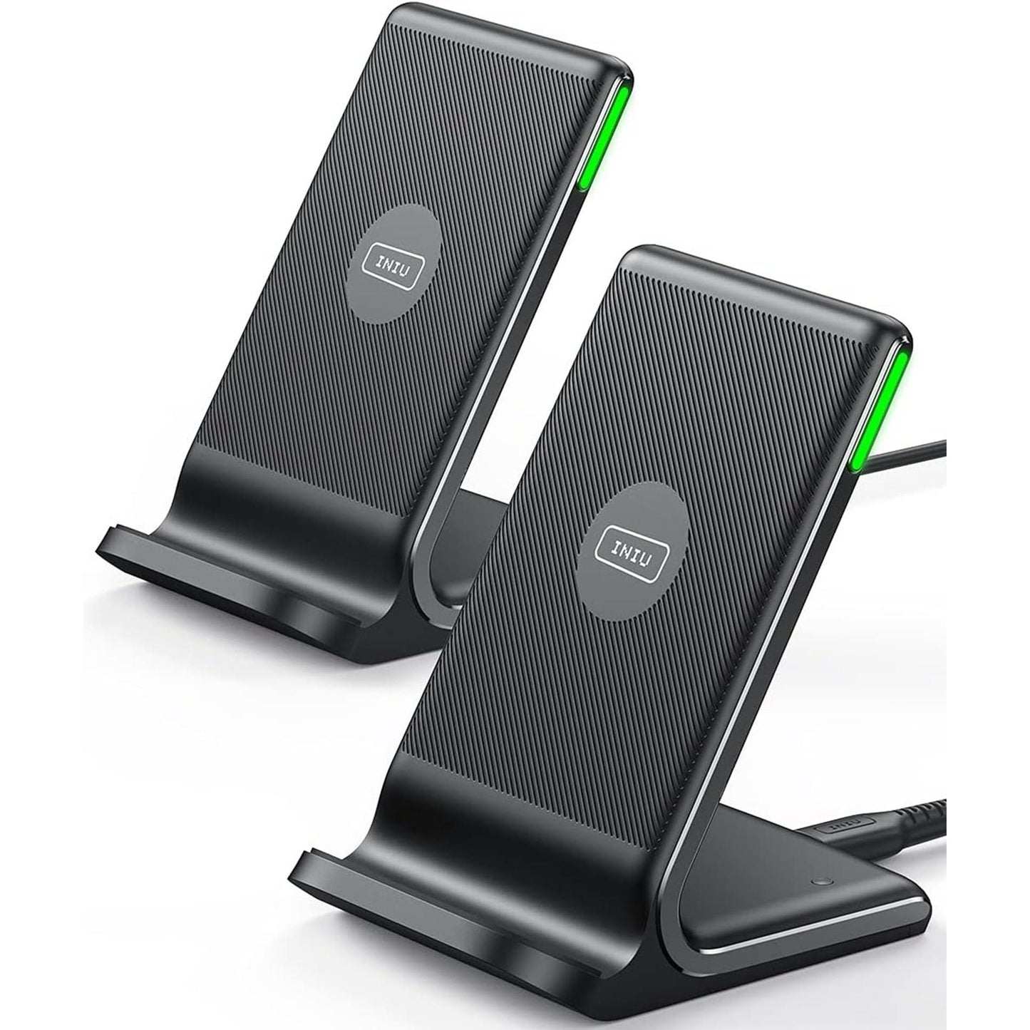 INIU Wireless Charger, [White, 15W] Fast Wireless Charging Stand Qi Certified for iPhone 16 15 14 13 12 11 Pro Max Samsung S23 S22 Google Pixel etc