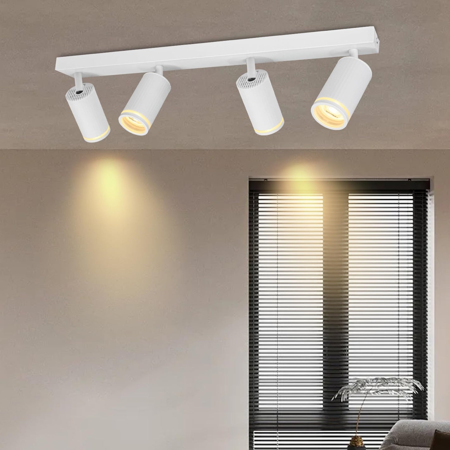Spot luminos White 3 becuri GU10 aluminiu rotativ 2250 lm
