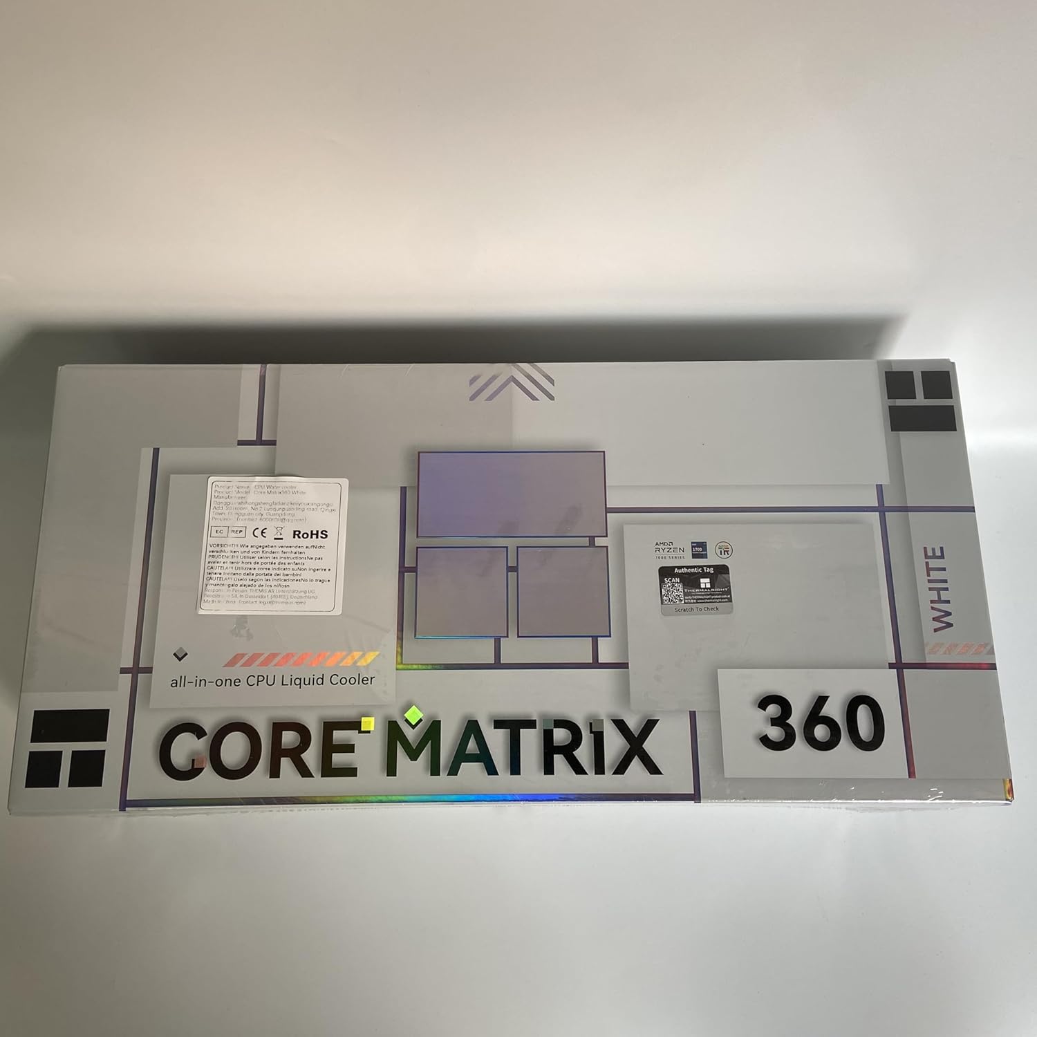 Thermalright Core Matrix 360 White CPU Water Cooler with 3 PWM Fans Water Pump Speed 2150RPM S-FDB Bearing for AMD AM4/AM5, Intel LGA1150/1151/1200/1700/2011(White)