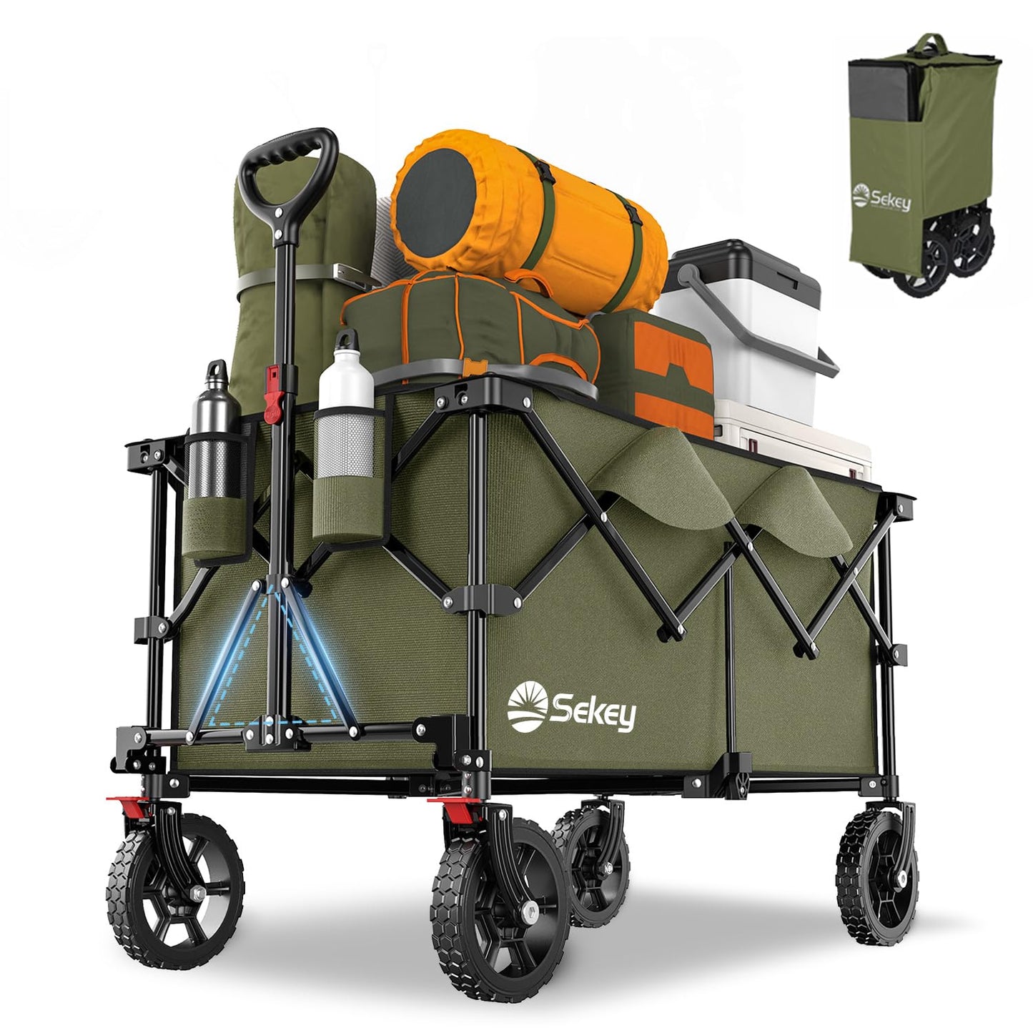 Carucior pliabil Sekey XXL Plus 200 L, 200 kg, roti off-road