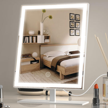 Oglinda machiaj 12" cu iluminare LED ANTENLICHT, 3 moduri culoare, dimabila