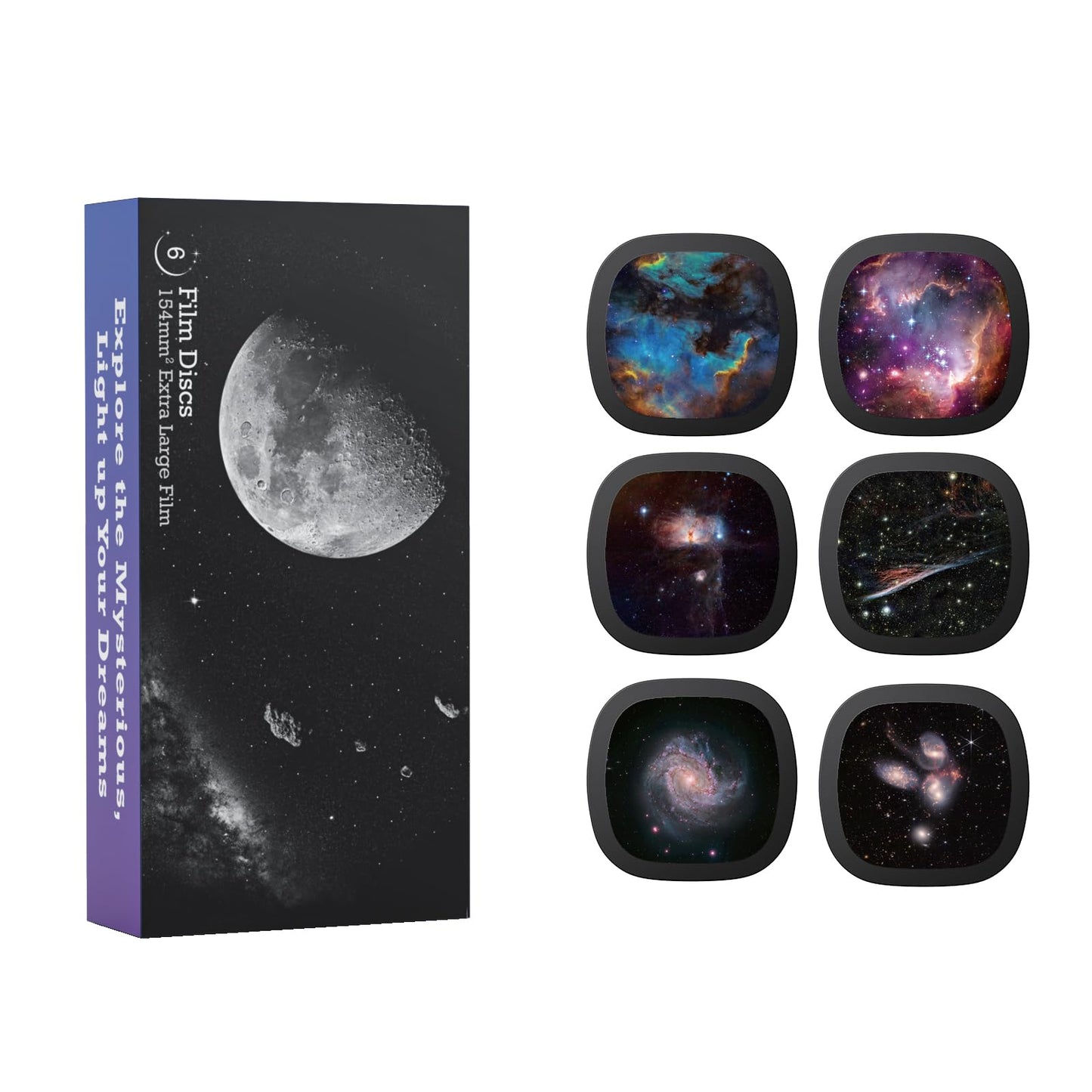 Realistic Discs for Ainael Meteor and Galaxy Projector - 5K Ultra HD Slides for Home Planetarium, 6-Disc Set Without Projector (Nebula 1)