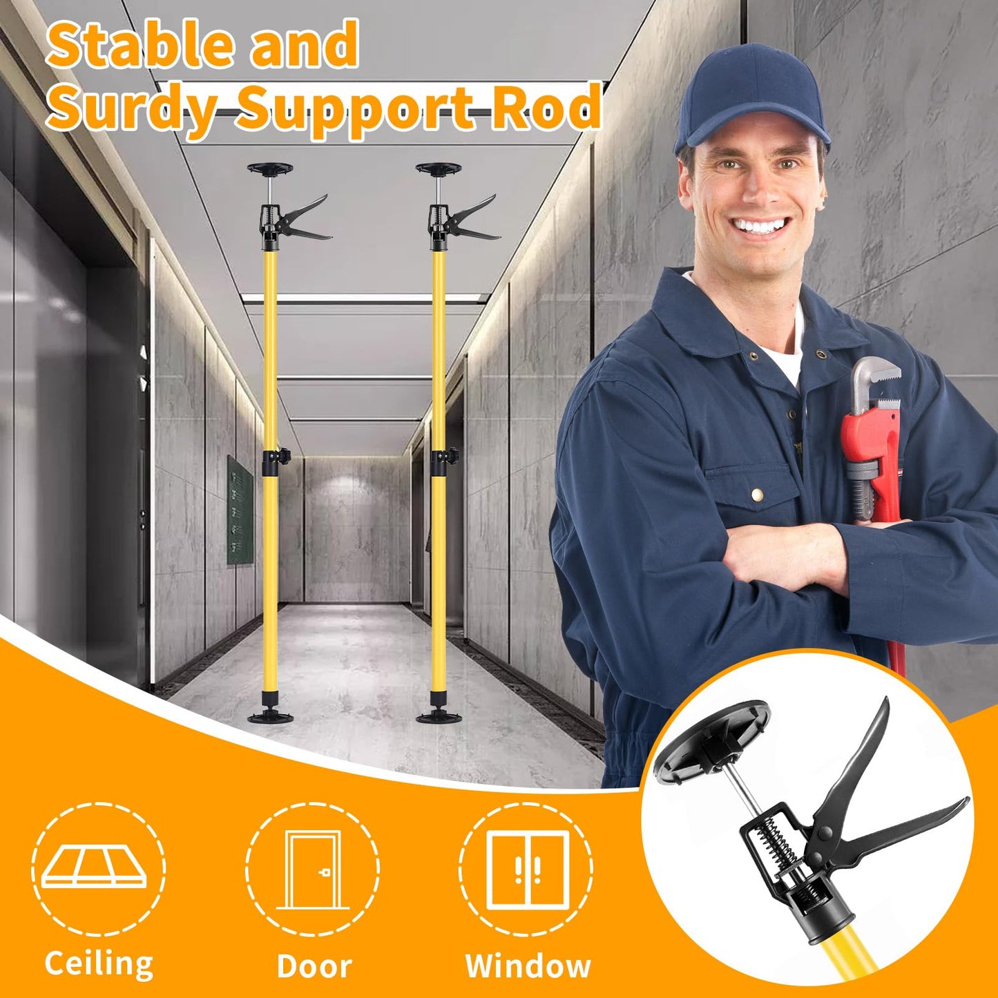 Suport telescopic VexNook HGGJ002-A0E0 50-115 cm set 2 buc