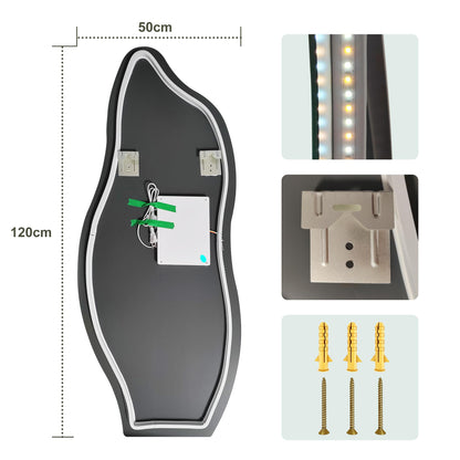 Oglinda LED SDXYSTCE Asymmetrical 120x50 cm IP55 Touch Switch
