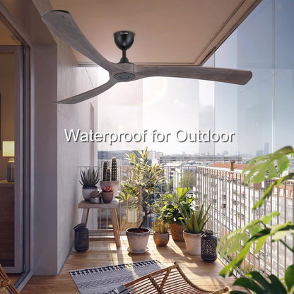 Ventilator tavan Ovlaim 183 WiFi 3 lame lemn 6 viteze 55W