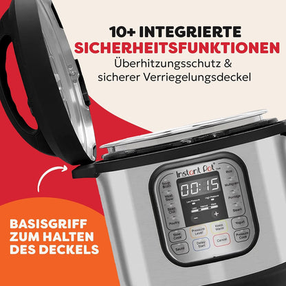 Oala electrica sub presiune programabila Instant Pot IP-DUO60 7-in-1, 5.7 L, 1000 W, 220 V