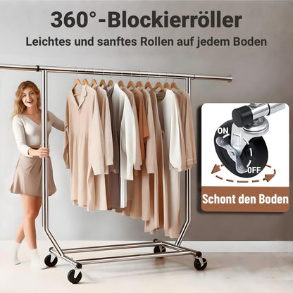 Suport haine Camabel GndieBa5259 metal extensibil 136 kg cu roti